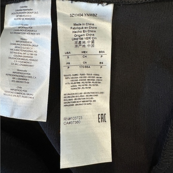 AX Armani Exchange Black Sleeveless Tank Top Blouse - Picture 10 of 11